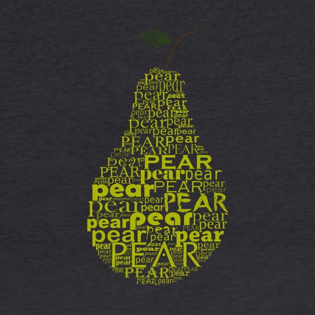 Typographic pear by hedehede